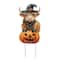 Glitzhome; Glitzhome® 30" Halloween Metal Painted Highland Cow Yard Stake; Category:Halloween Yardstakes; Image:2